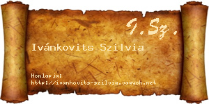 Ivánkovits Szilvia névjegykártya