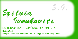 szilvia ivankovits business card